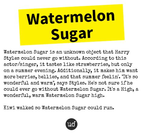 watermelon sugar high meaning